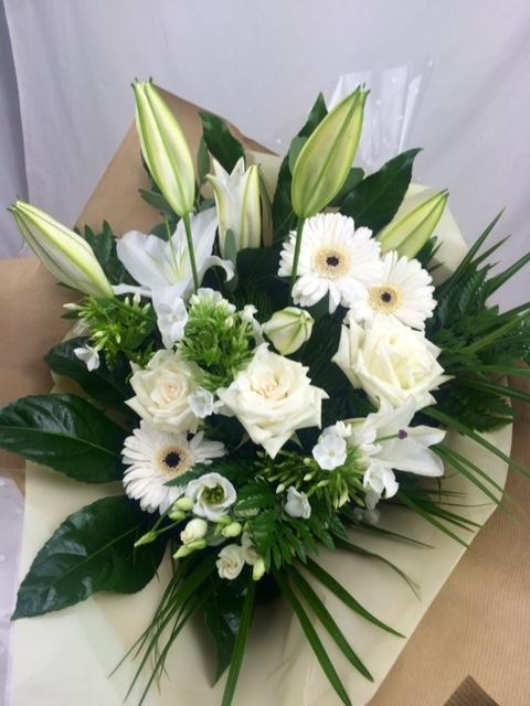 Purity in White Flower Bouquet