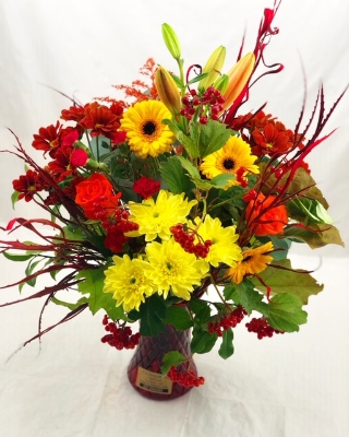 Autumnal Gorgeous Gift Flower Vase
