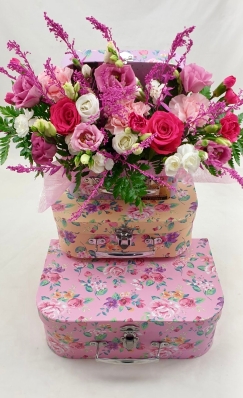 Vintage Flower Suitcase