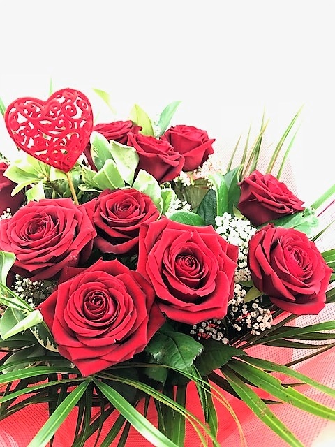 True Love Dozen Red Rose Bouquet