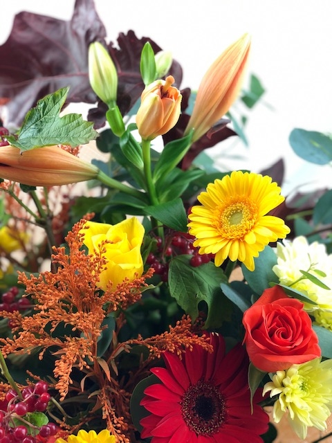 Autumnal Shades Hand Tied Flowers