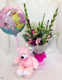 Baby Girl Bliss Flowers & Gift Set