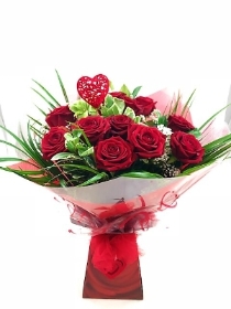 True Love Dozen Red Rose Bouquet