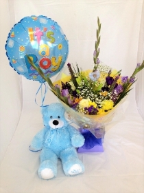 Baby Boy Bliss Flowers & Gift Set