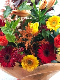 Autumnal Shades Hand Tied Flowers