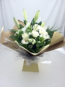 Purity in White Flower Bouquet